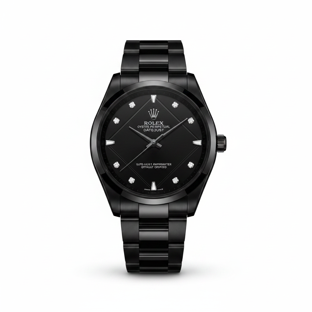 All-Black Diamond Dial Watch