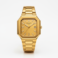 Gold Dial Square Case Watch (07)