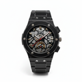 HB Matte Black Skeleton Dial Automatic Watch(06)