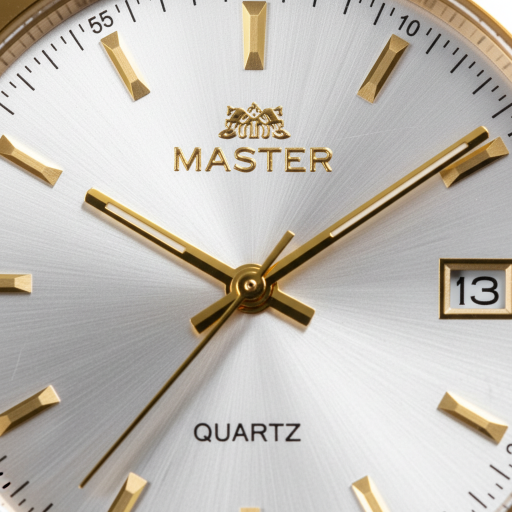 Master Gold Oval Vintage-Style Men’s Quartz Watch