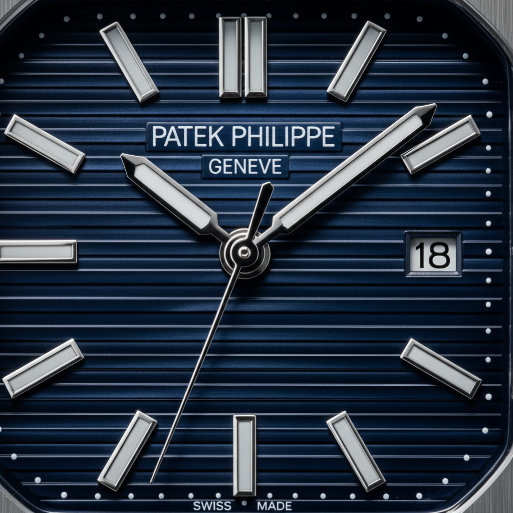 Steel Blue Dial Square Case Watch (04)