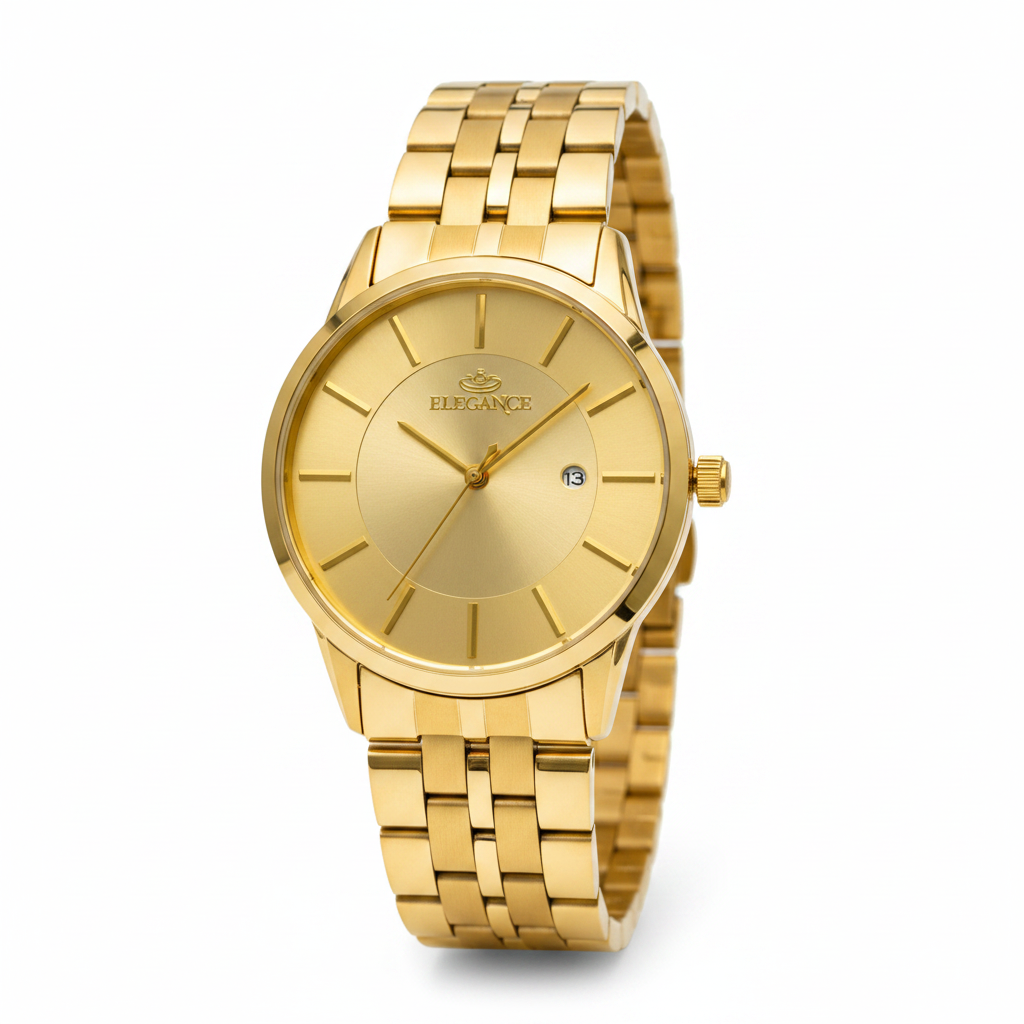 Elegance Classic Gold Quartz Watch for Men