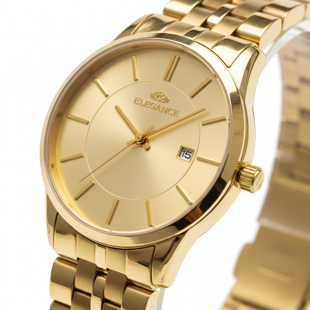 Elegance Classic Gold Quartz Watch for Men