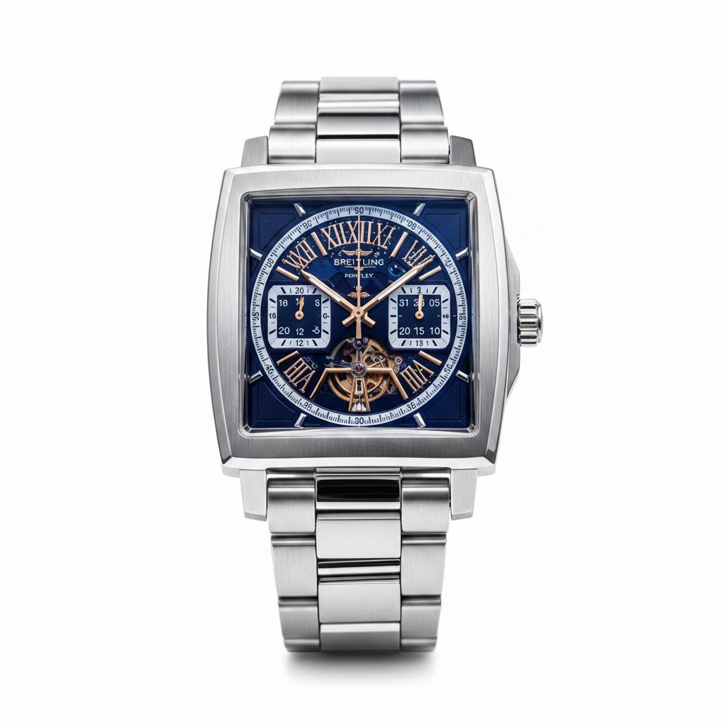 Rectangular Tourbillon-Style Chronograph Watch (10)