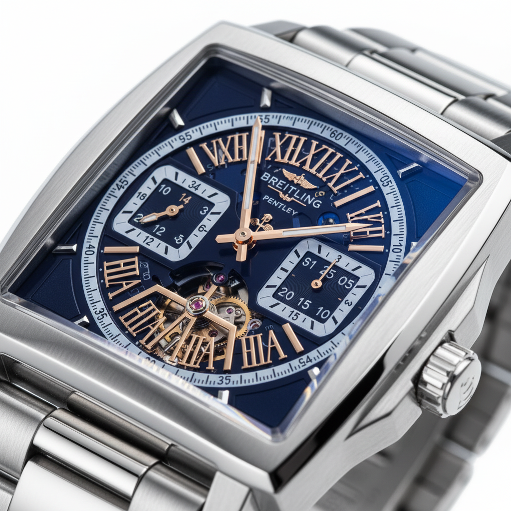 Rectangular Tourbillon-Style Chronograph Watch (10)